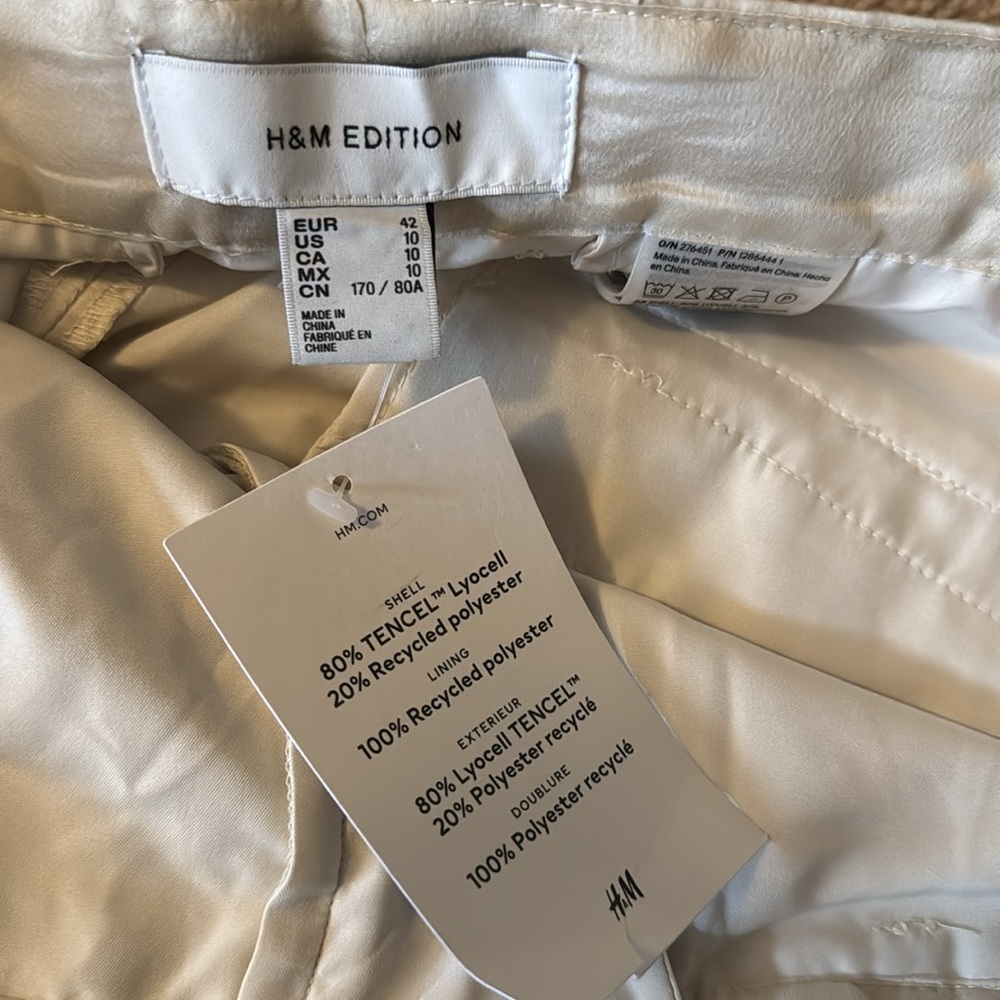 Women’s H&M sheer beige trouser pants - Picture 8 of 8